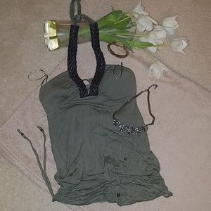 Gorgeous olive green halter top